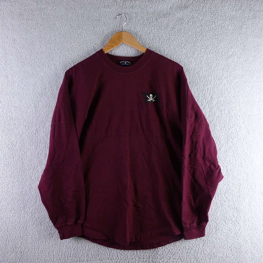 Spirit Jersey Pirates of the Caribbean Maroon Long Sleeve Shirt Mens Medium
